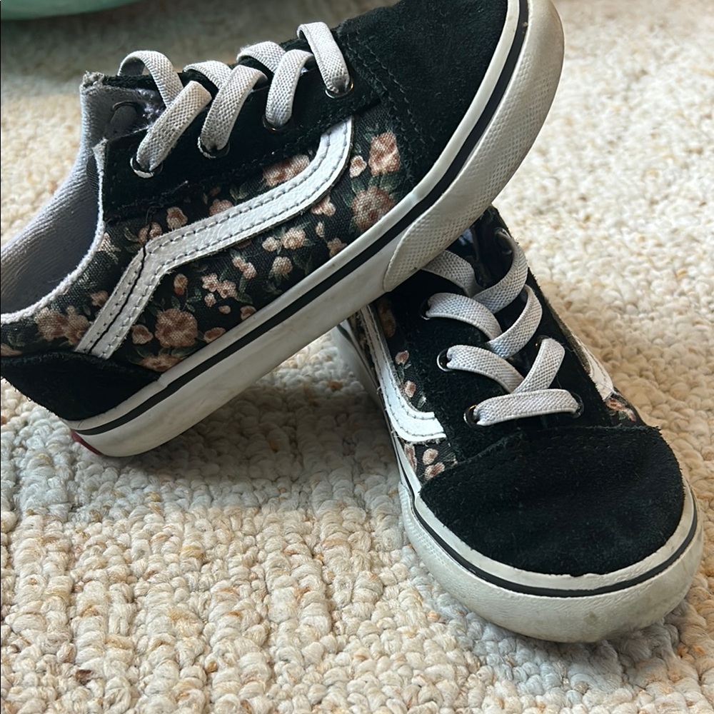 Vans Kids Floral Black Sneakers
